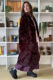 Paloma Dusk Premium Faux Fur Coat Dark Cherry /20=